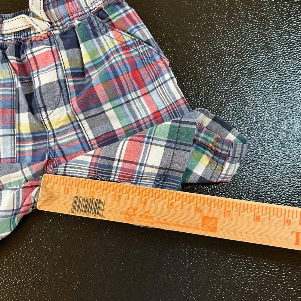 Childrens Place Plaid‎ Shorts Casual Summer Outfit Drawstring Toddler 4T